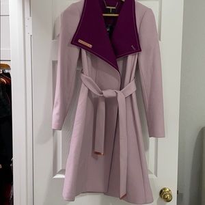 Ted Baker London Purple and Pink Coat
